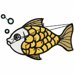Fishes Embroidery Design 3 Fishes Embroidery Design 3